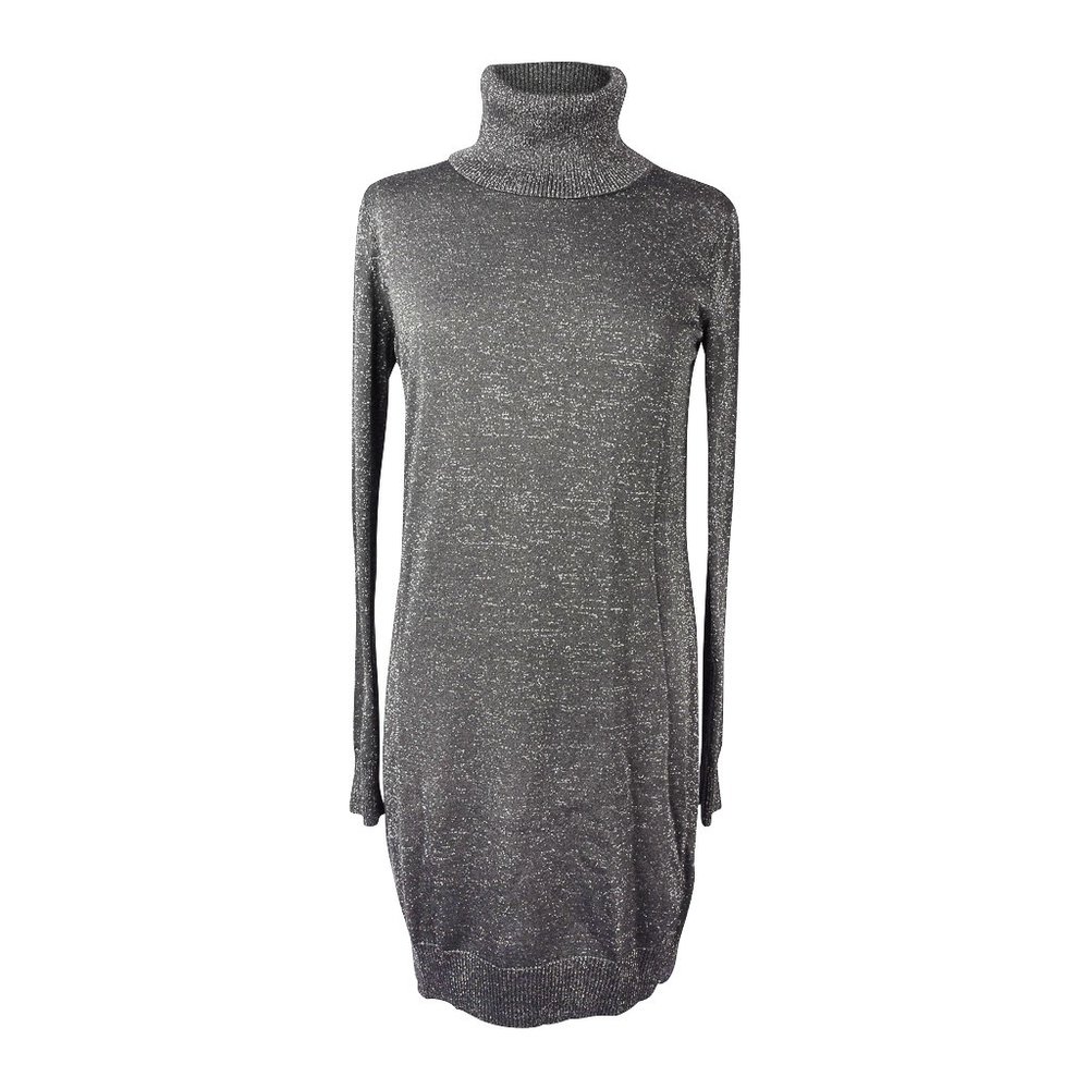 Dolce&Gabbana Tunic Dress Sweater Style Grey w/ Silver Metallic Thread 42 / 6